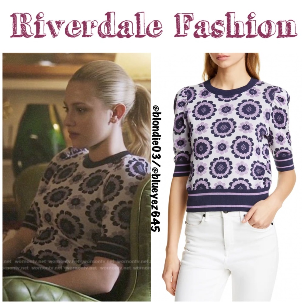 Kate Spade New York Geo Floral Crop Sweater S